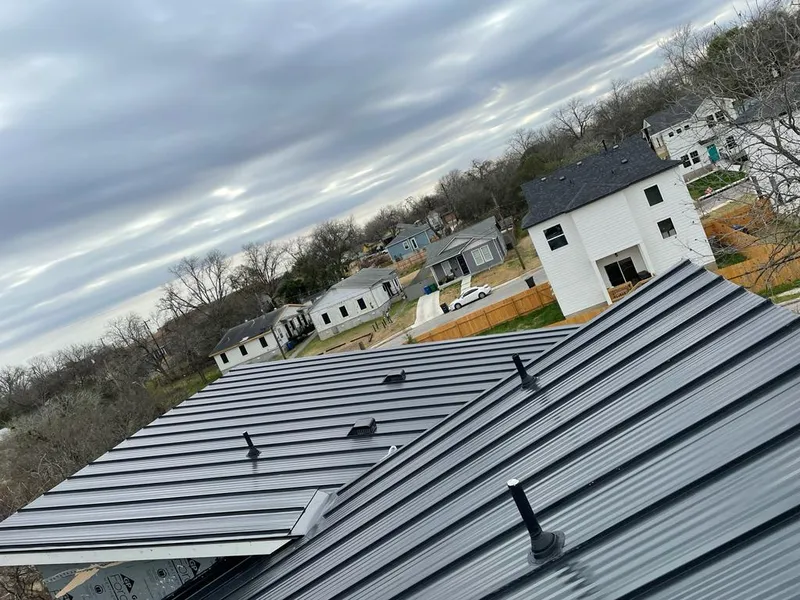 Standing seam metal roof panels with vents for Skylight Repair in New York